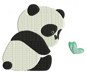 Stickdatei - Patti Panda staunt